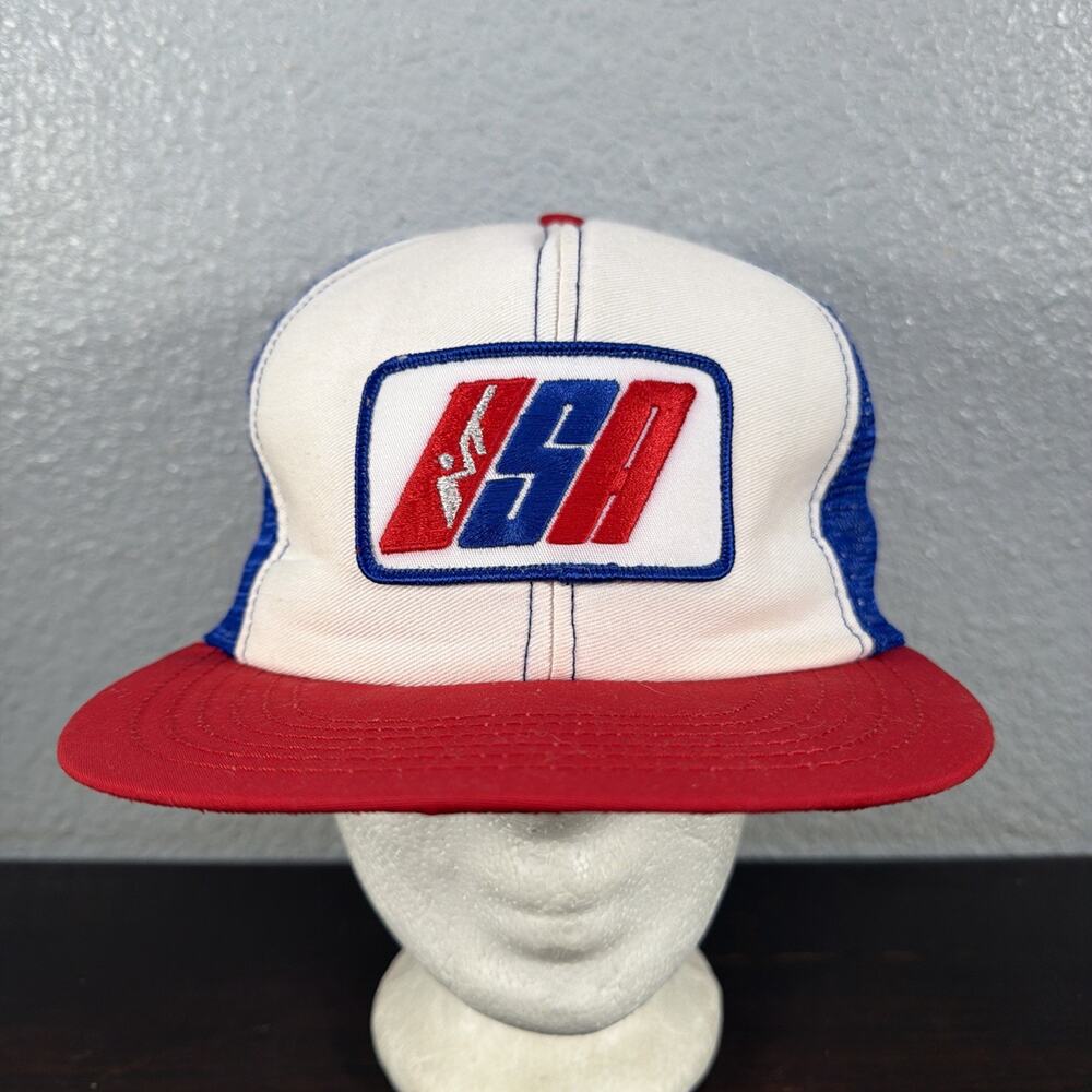 Vintage Olympic Shooting Team Hat Usa Made Tri Color Snapback Cap